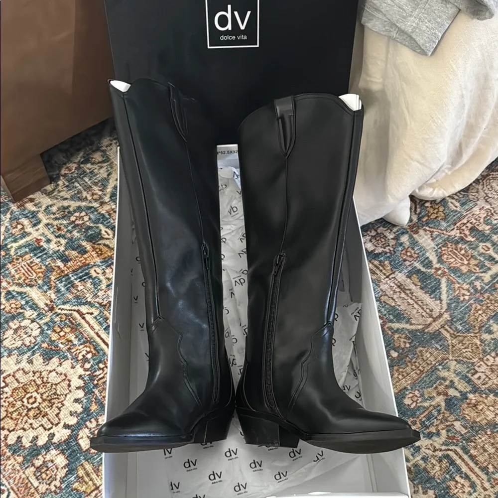 DV Dolce Vita Kit Knee-High Cowboy Boots - Picture 6 of 9